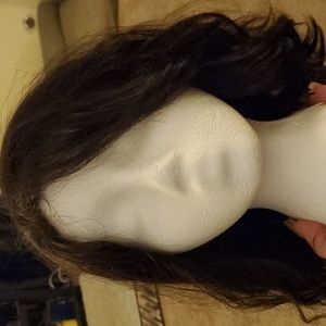 Human hair wig, shoulder length